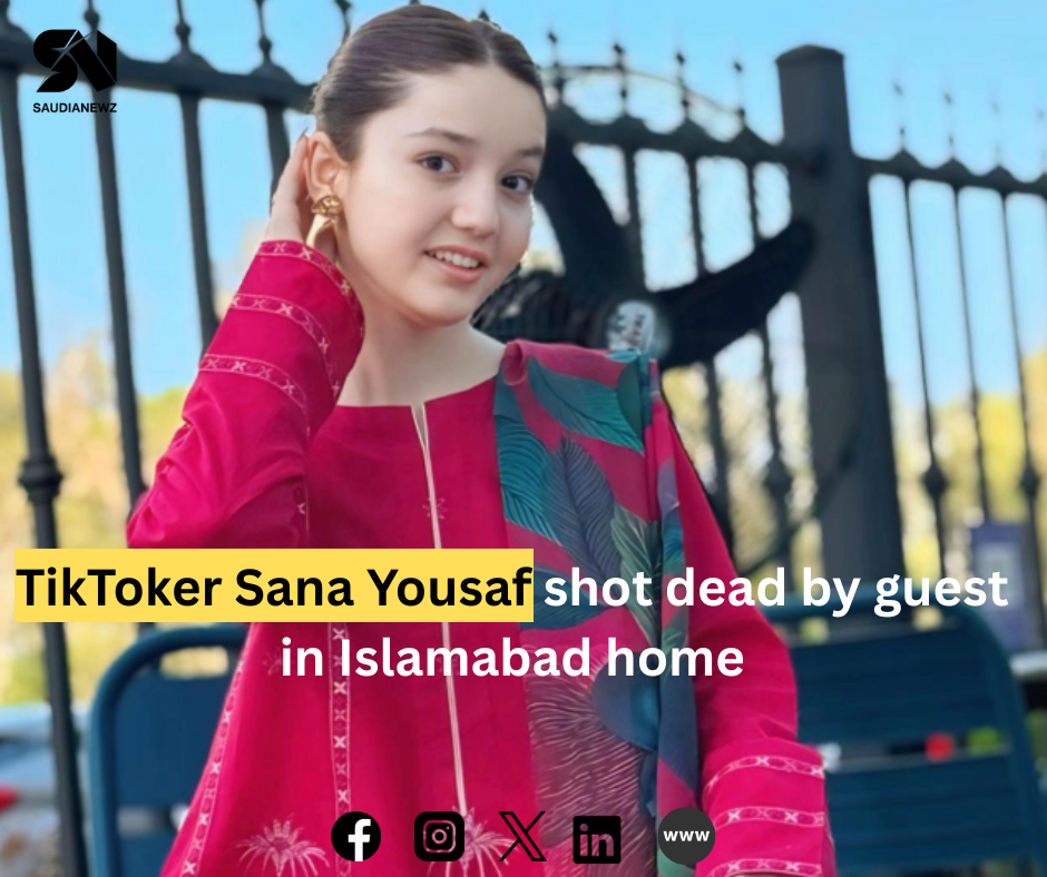 TikToker Sana Yousaf shot dead by guest in Islamabad home